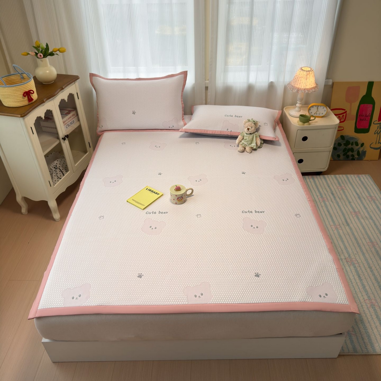 91家纺网 家纺一手货源 找家纺 （总）亿梵家居 2026春夏新款冰豆豆PE高分子凉席