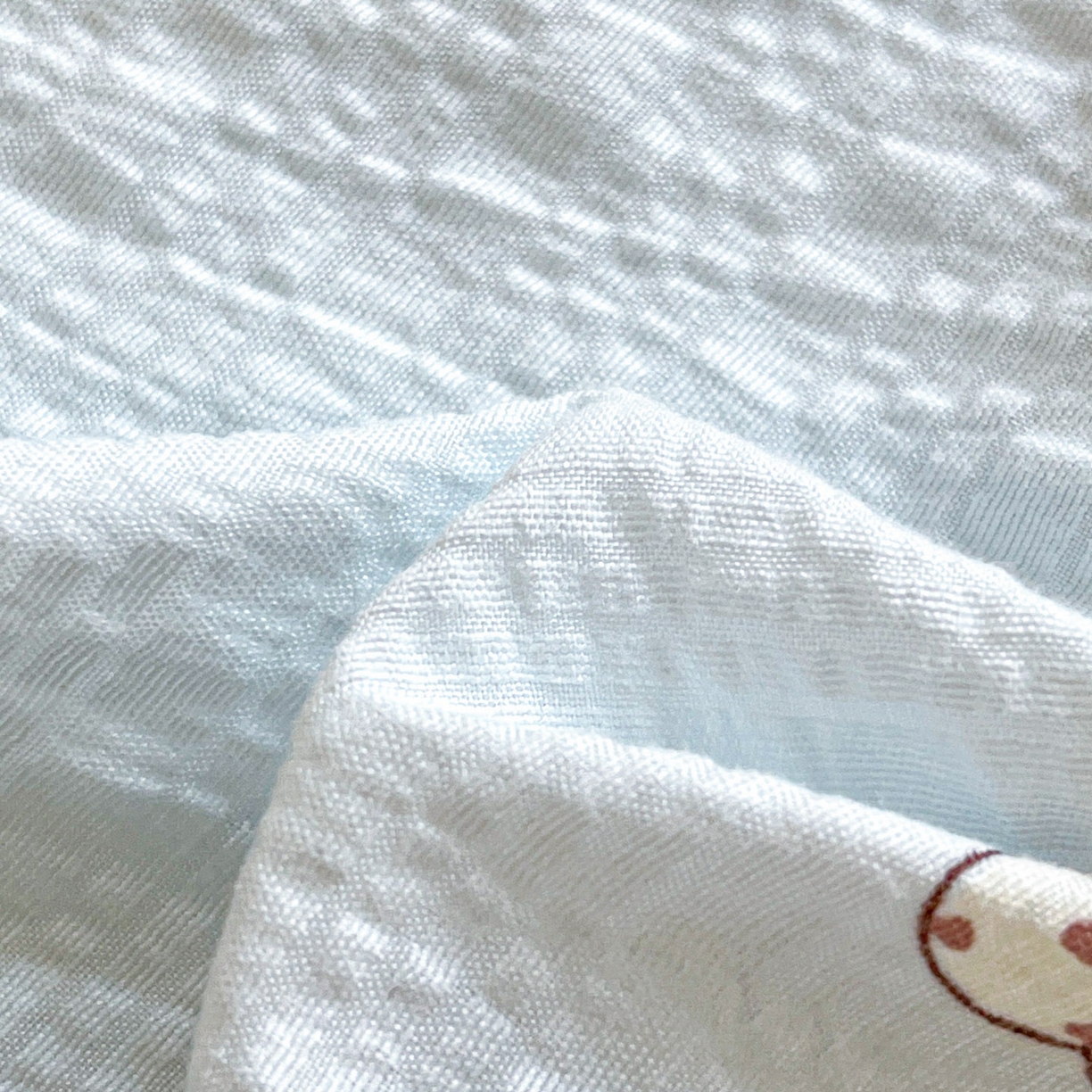 91家纺网 家纺一手货源 找家纺 蓝极人 2026新款泡泡纱印花床笠 CL好心情