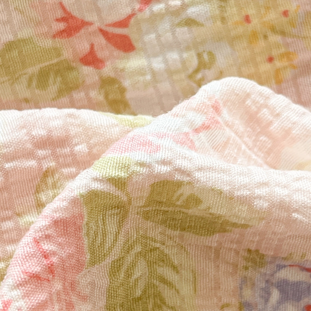 91家纺网 家纺一手货源 找家纺 蓝极人 2026新款泡泡纱印花床笠 CL浅夏