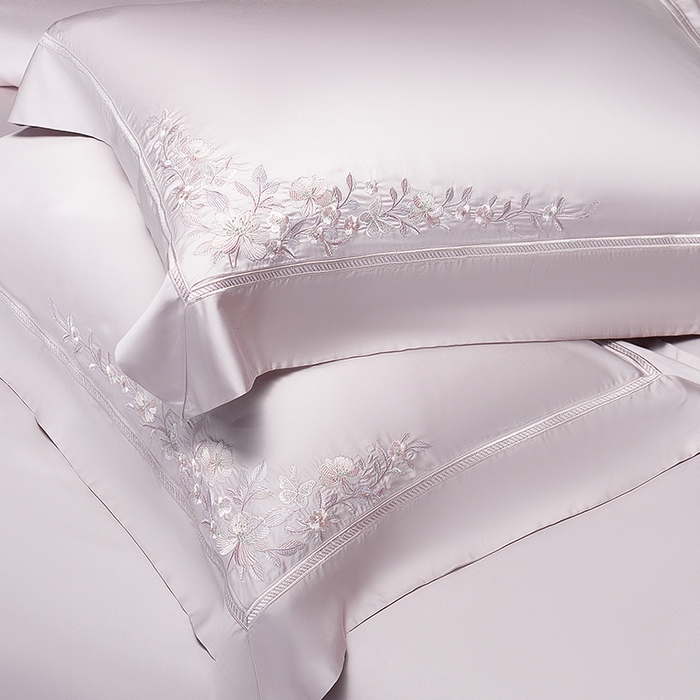 91家纺网 家纺一手货源 找家纺 （总）诗黛尔 2026春夏新品天丝刺绣四件套若水伊人系列