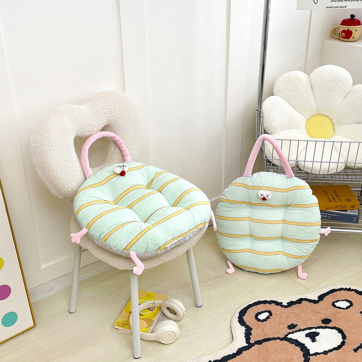 91家纺网 家纺一手货源 找家纺 座享家 2026新款多巴胺春夏两用蒲团 蒲团绿