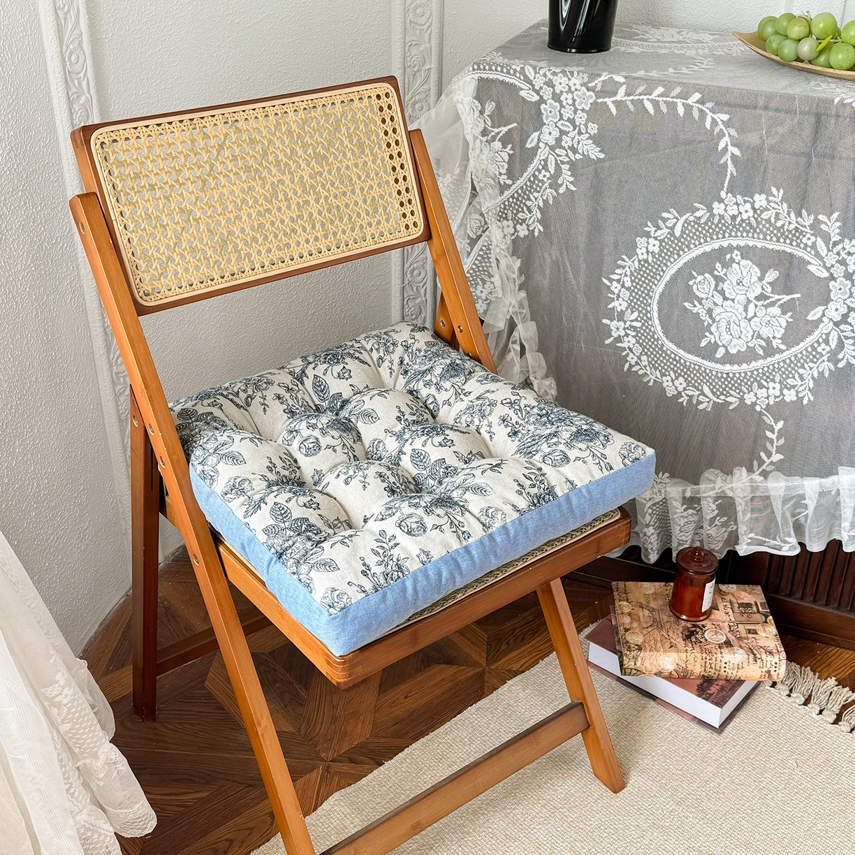 91家纺网 家纺一手货源 找家纺 （总）座享家 2026新款棉麻碎花面包垫坐垫椅垫