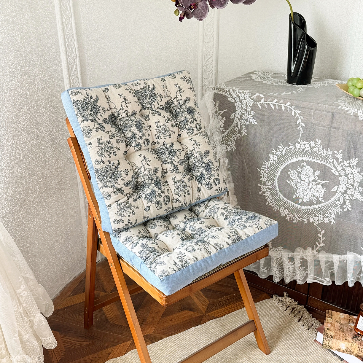 91家纺网 家纺一手货源 找家纺 （总）座享家 2026新款棉麻碎花面包垫坐垫椅垫