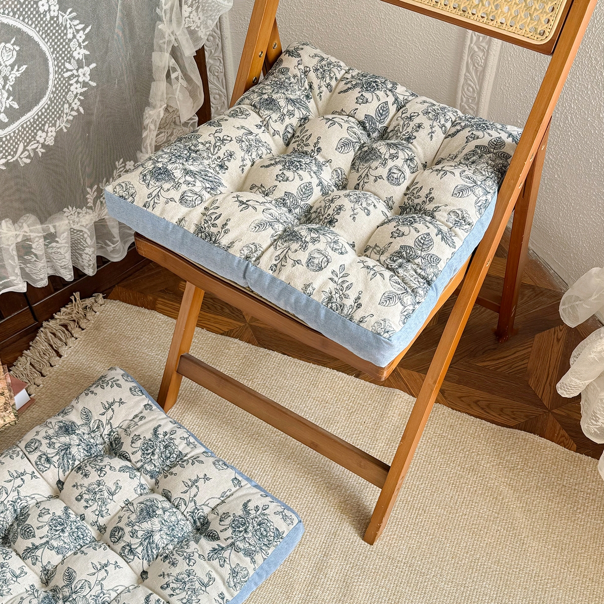 91家纺网 家纺一手货源 找家纺 （总）座享家 2026新款棉麻碎花面包垫坐垫椅垫