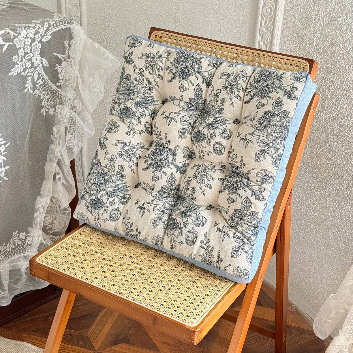 91家纺网 家纺一手货源 找家纺 （总）座享家 2026新款棉麻碎花面包垫坐垫椅垫