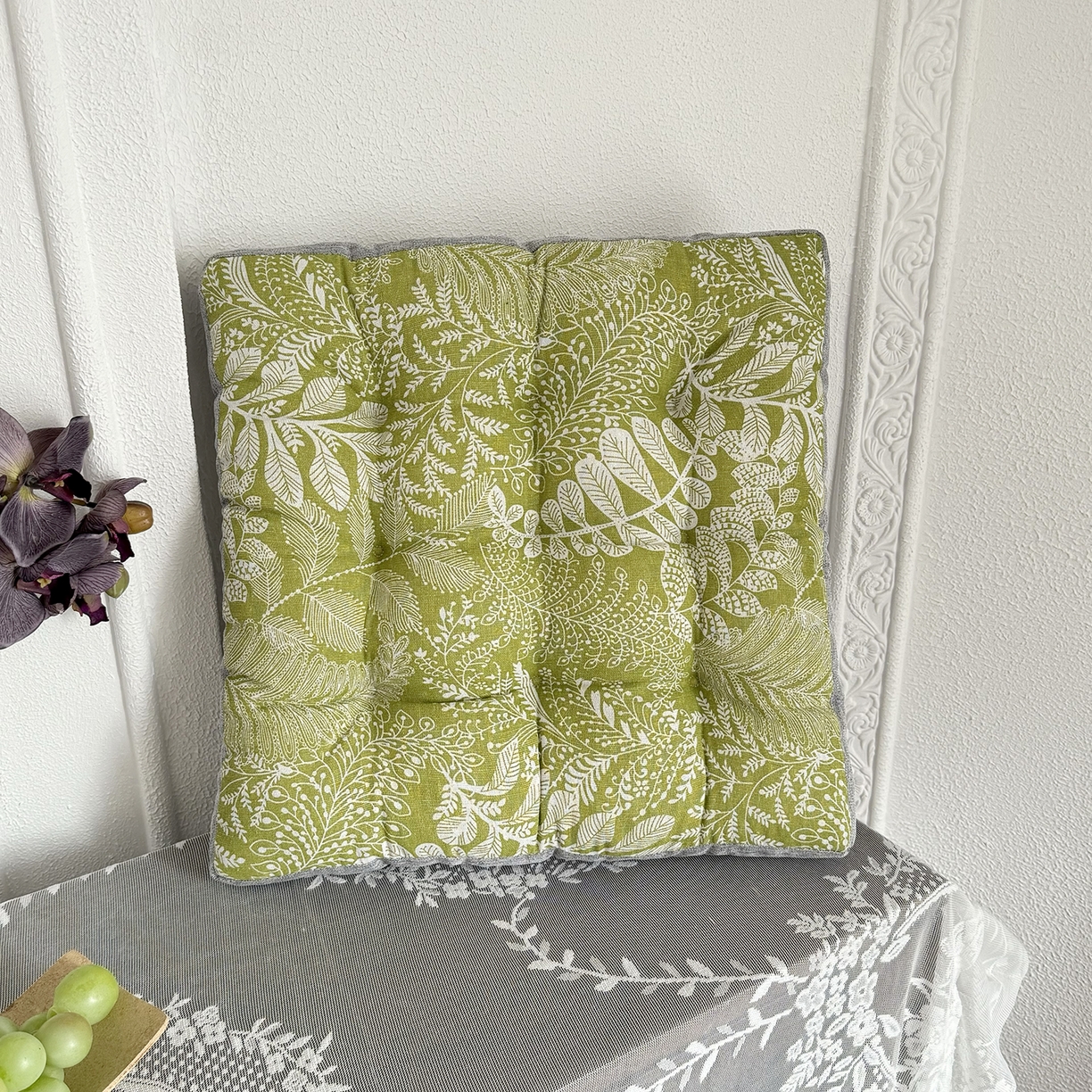 91家纺网 家纺一手货源 找家纺 （总）座享家 2026新款棉麻碎花面包垫坐垫椅垫