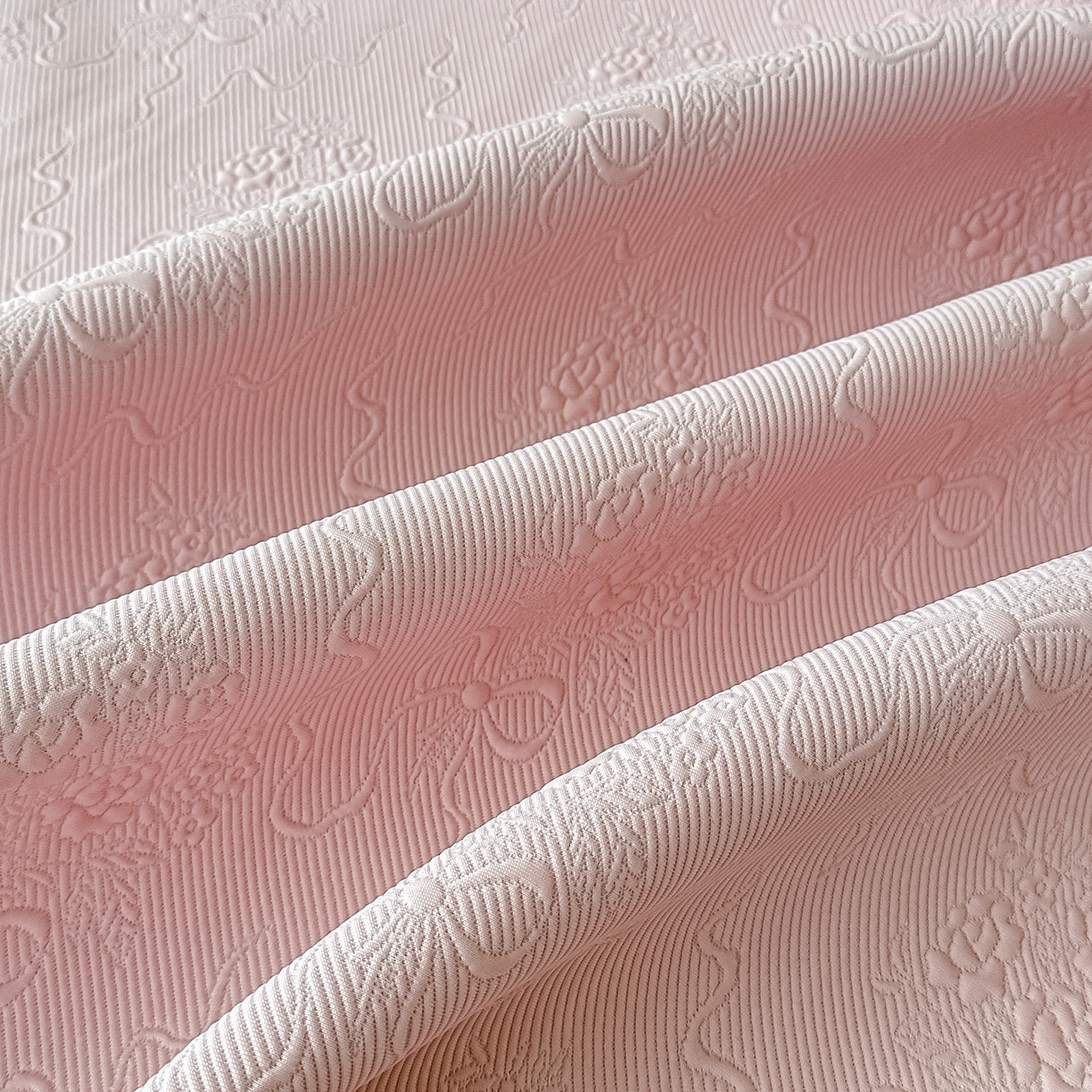 91家纺网 家纺一手货源 找家纺 梓之赫 2026新款凉感冰豆豆床裙款凉席席子-浪漫蝴蝶结 浪漫蝴蝶结-粉