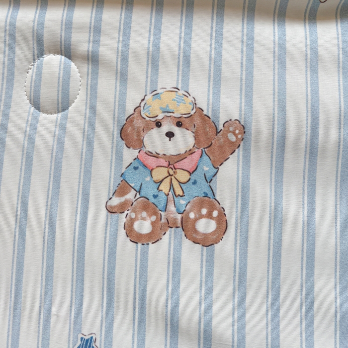 91家纺网 家纺一手货源 找家纺 卡普二店 2026新款A类锦氨凉感印花夏被四件套床盖凉席款--三件套 条纹熊