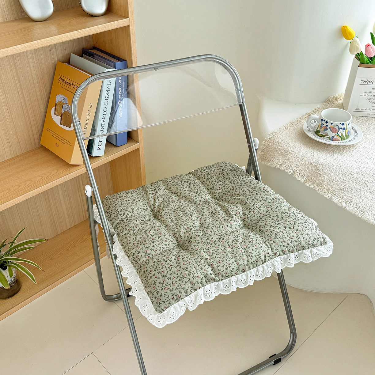 91家纺网 家纺一手货源 找家纺 座享家 2026新款韩系轻薄透气坐垫椅垫 花信