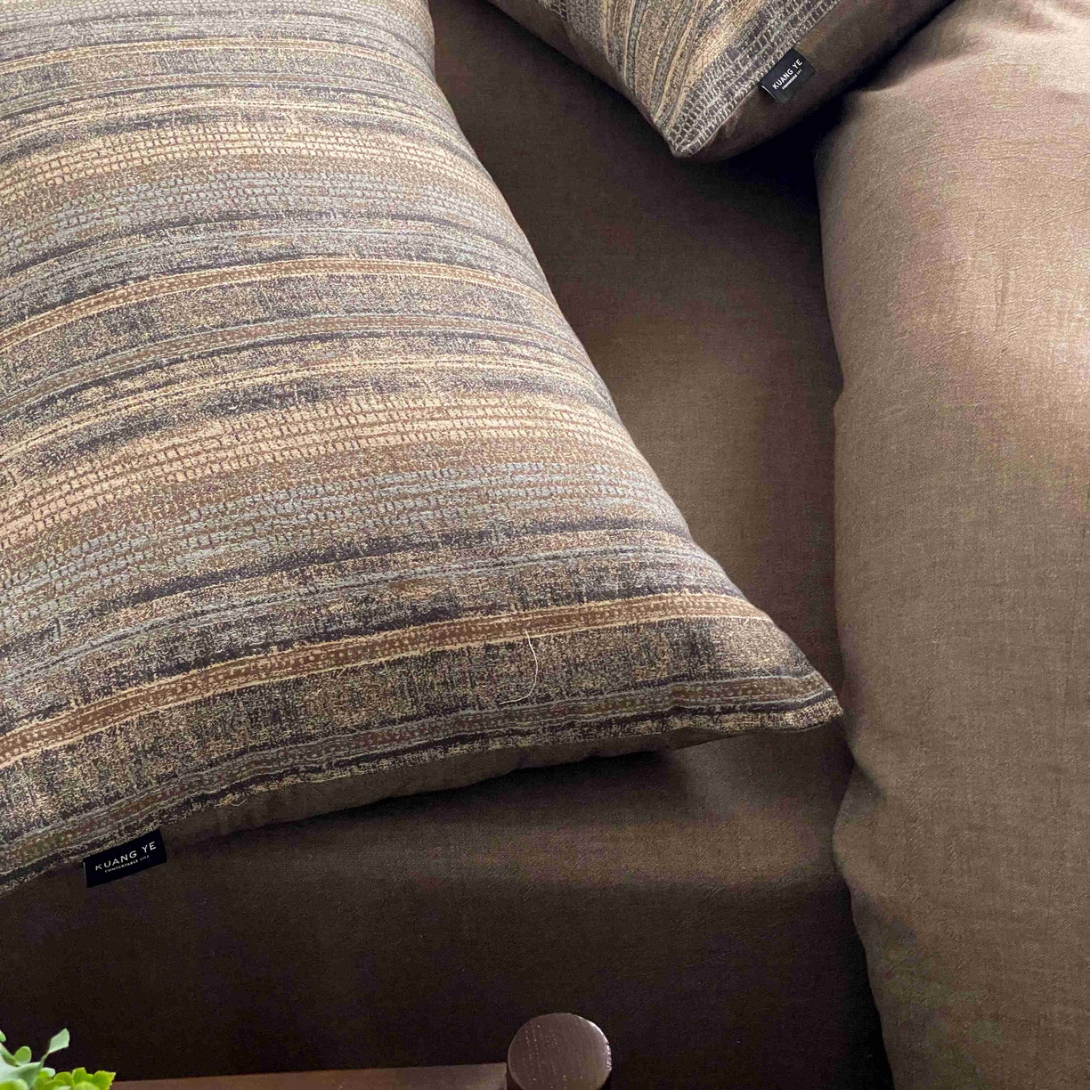 91家纺网 家纺一手货源 找家纺 旷野 2026新款复古风全棉纯棉色织提花双层纱四件套 墨染