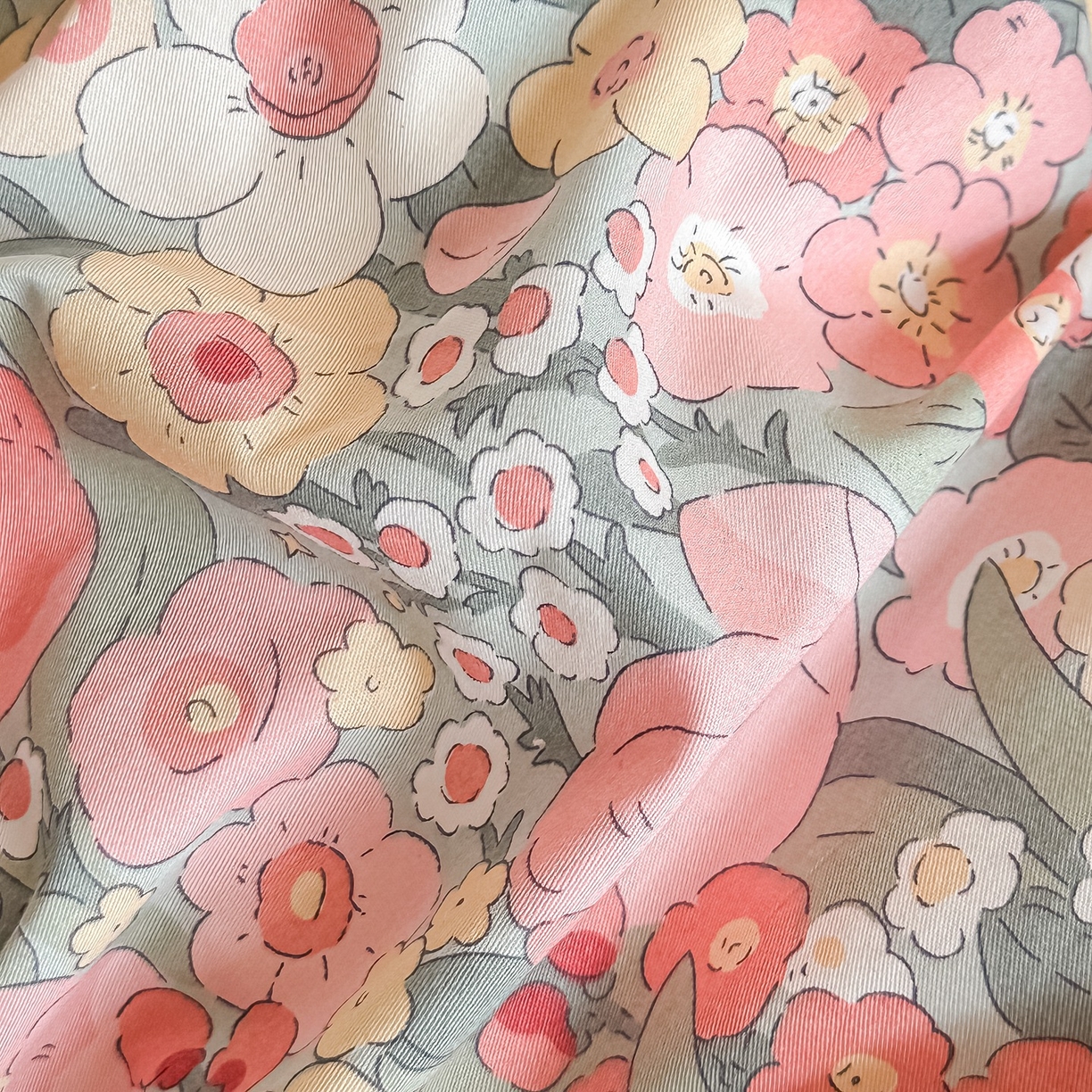 91家纺网 家纺一手货源 找家纺 宅家居 2026新款轻奢极简风全棉毛球款40支纯棉13372小清新喷气印花四件套 艾莲娜