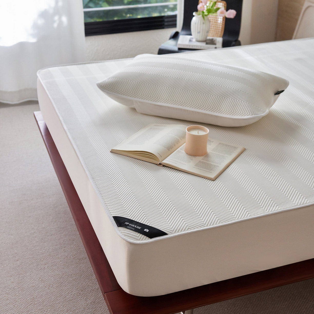 91家纺网 家纺一手货源 找家纺 （总）三味舒屋 2026新款织序系列提花冷感冰豆豆席床笠款软席席子