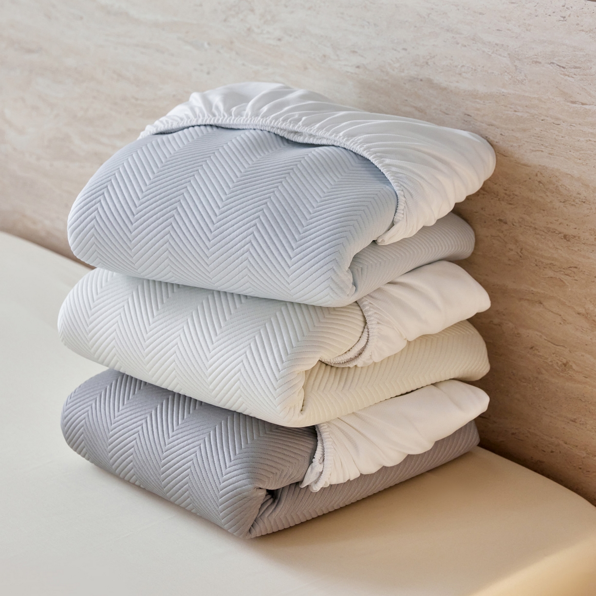 91家纺网 家纺一手货源 找家纺 三味舒屋 2026新款织序系列提花冷感冰豆豆席床笠款软席席子 组合图仅供展示不可下单