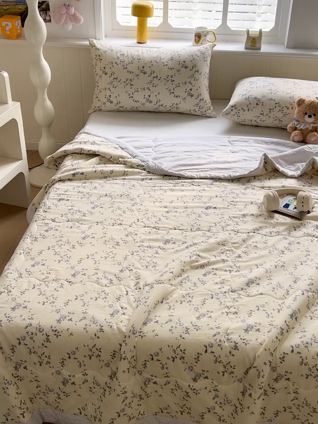 91家纺网 家纺一手货源 找家纺 十里居 2026新款A类水洗棉棉花夏凉被 玫瑰灰