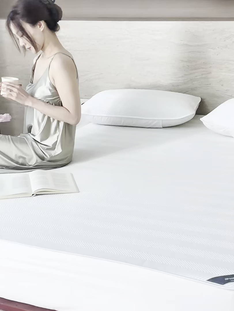 91家纺网 家纺一手货源 找家纺 （总）三味舒屋 2026新款织序系列提花冷感冰豆豆席床笠款软席席子