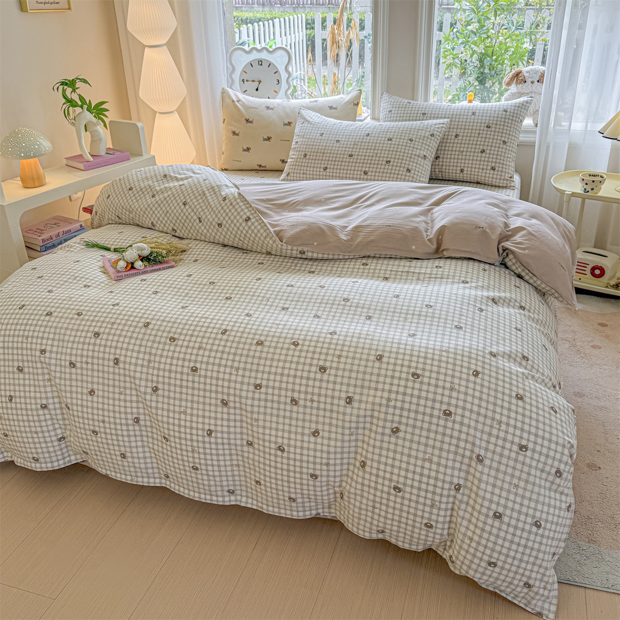 91家纺网 家纺一手货源 找家纺 女子家纺 2026新款全棉印花四件套系列 布蕾可可