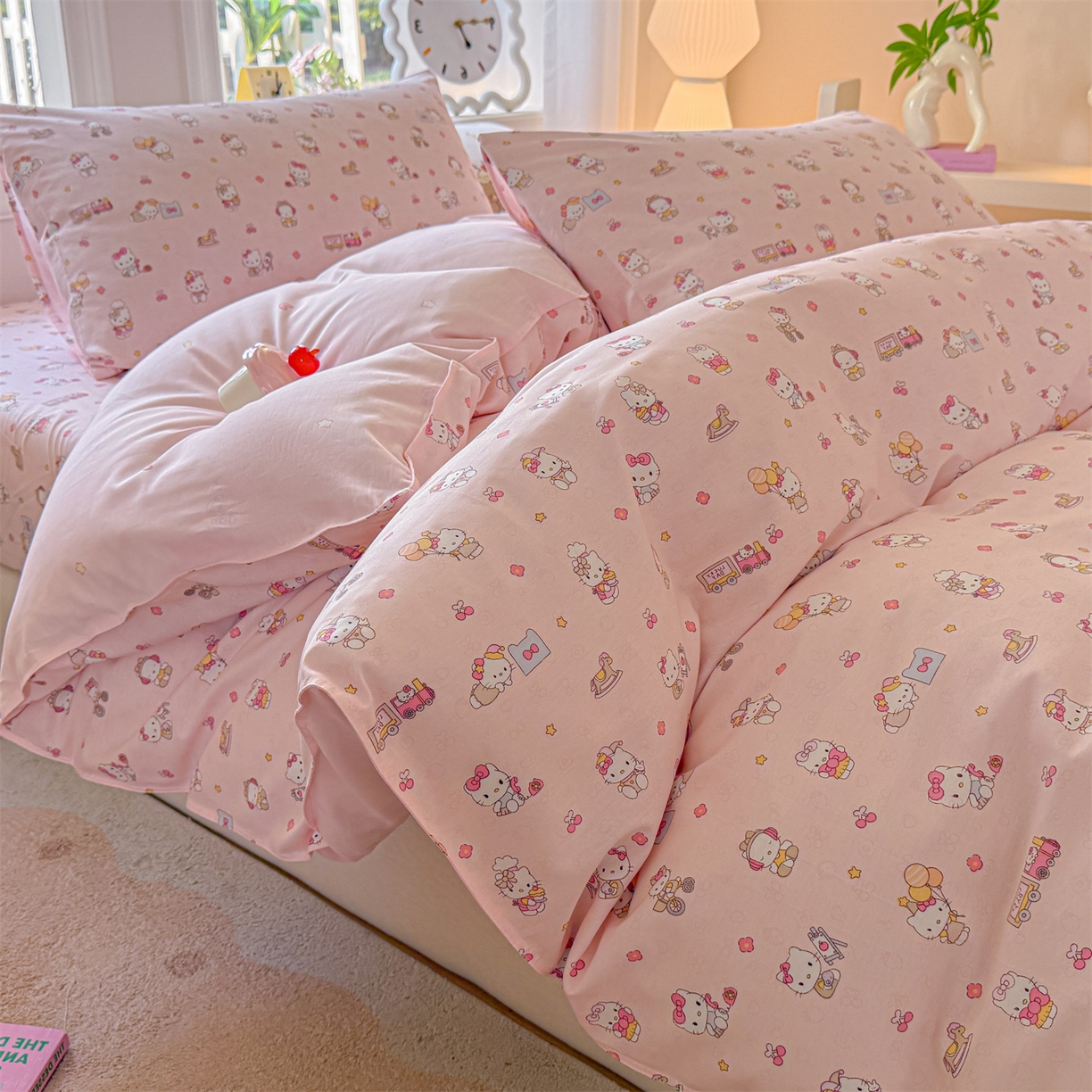 91家纺网 家纺一手货源 找家纺 女子家纺 2026新款全棉印花四件套系列 呆萌乐园