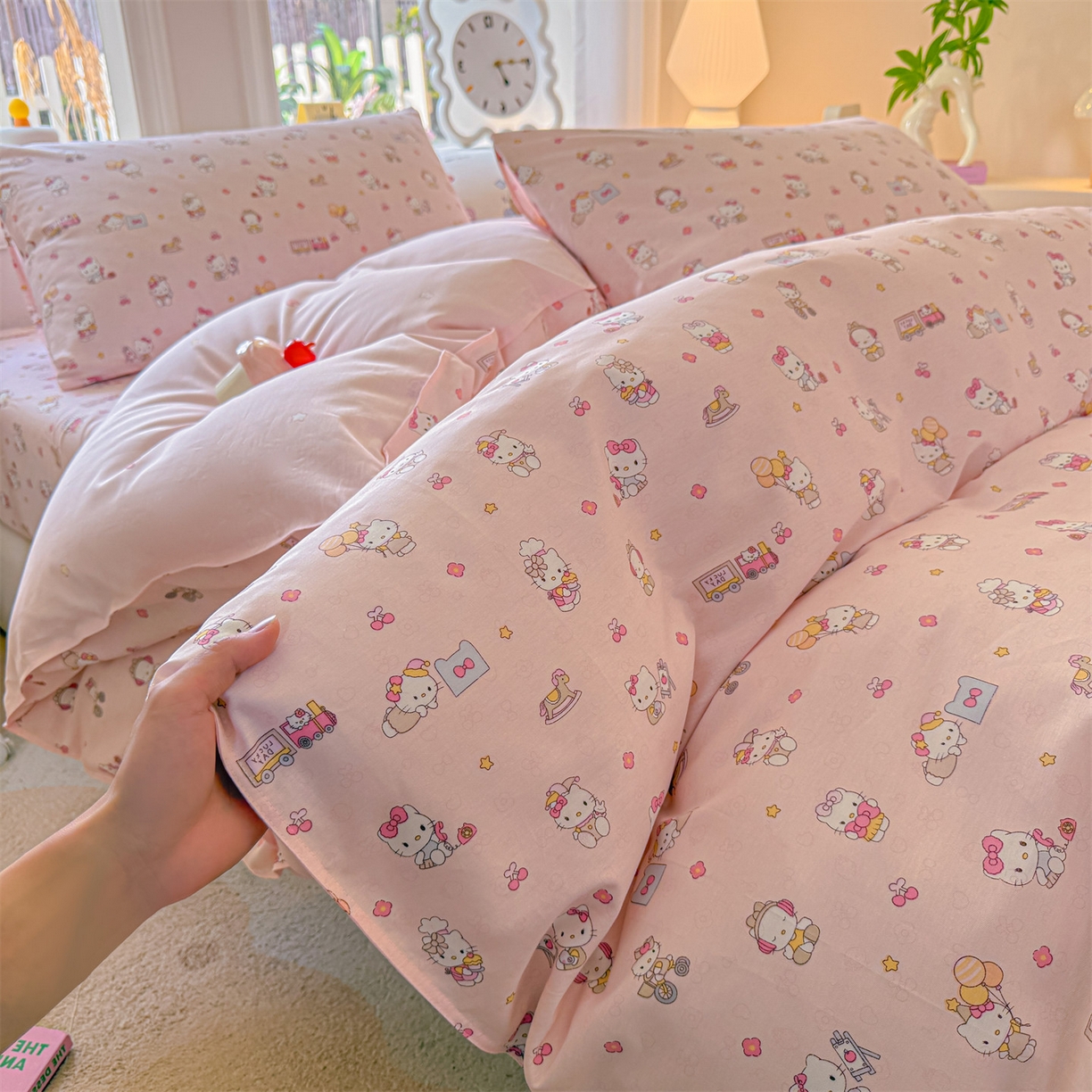 91家纺网 家纺一手货源 找家纺 女子家纺 2026新款全棉印花四件套系列 呆萌乐园