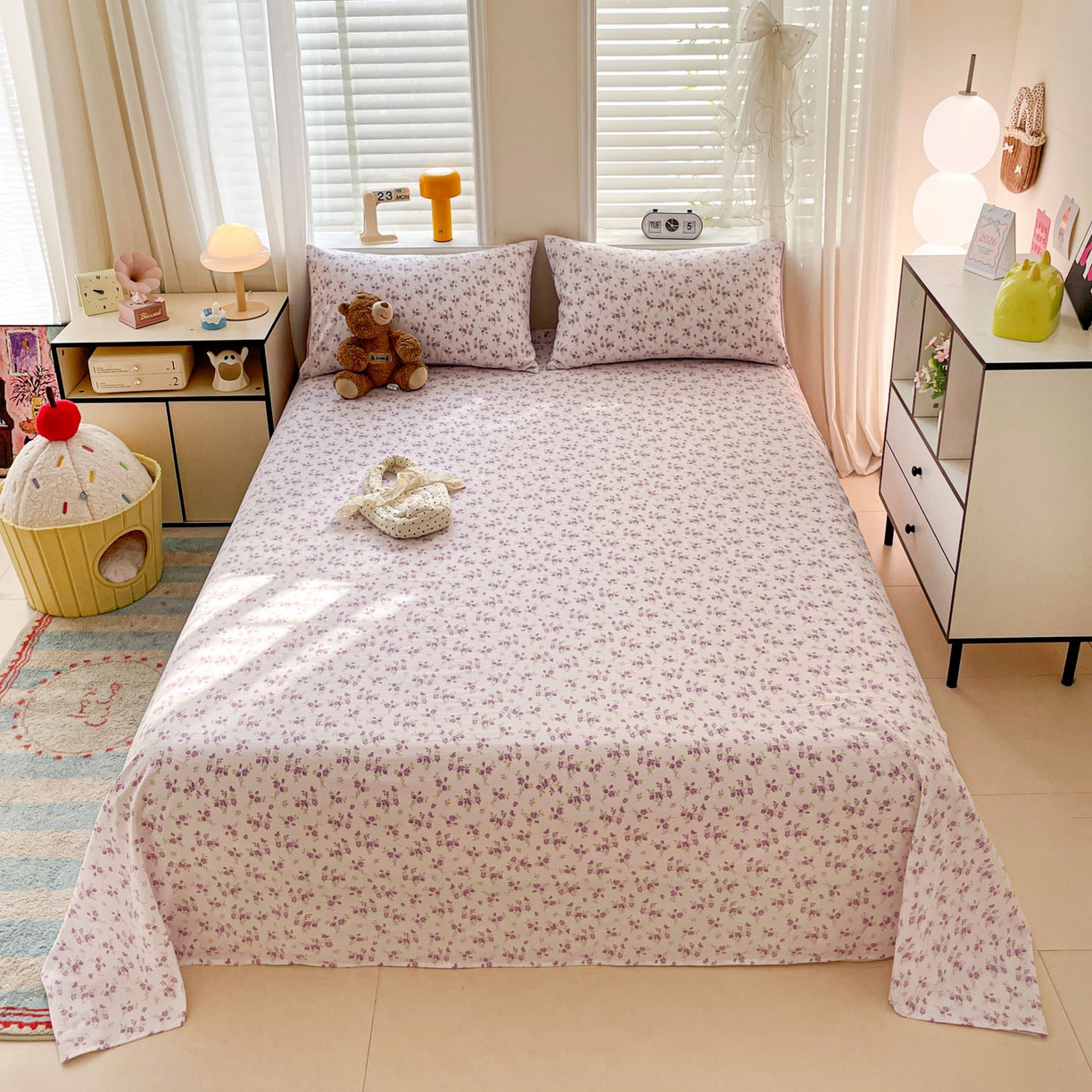 91家纺网 家纺一手货源 找家纺 （总）纽缦家纺 2026新款A类105g四件套古法水洗棉单床单床单单件