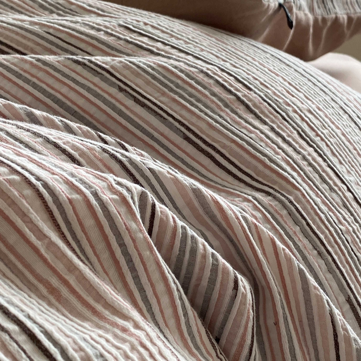 91家纺网 家纺一手货源 找家纺 （总）旷野 2026新款棉麻侘寂风肌理感提花四件套-森川