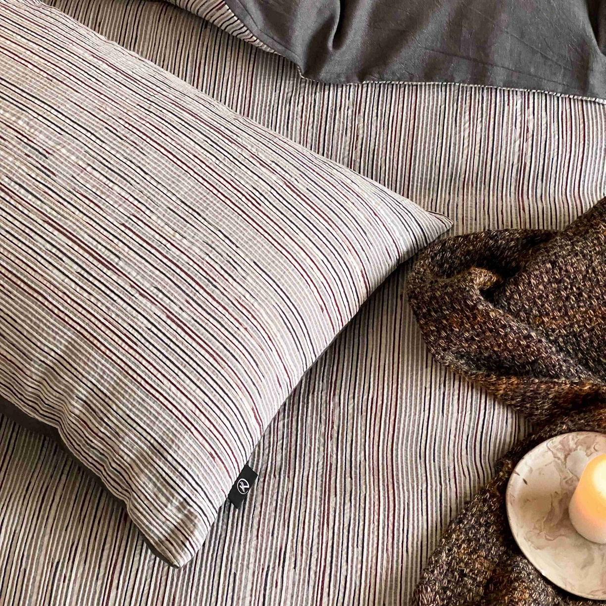 91家纺网 家纺一手货源 找家纺 旷野 2026新款棉麻侘寂风肌理感提花四件套-森川 森川-灰