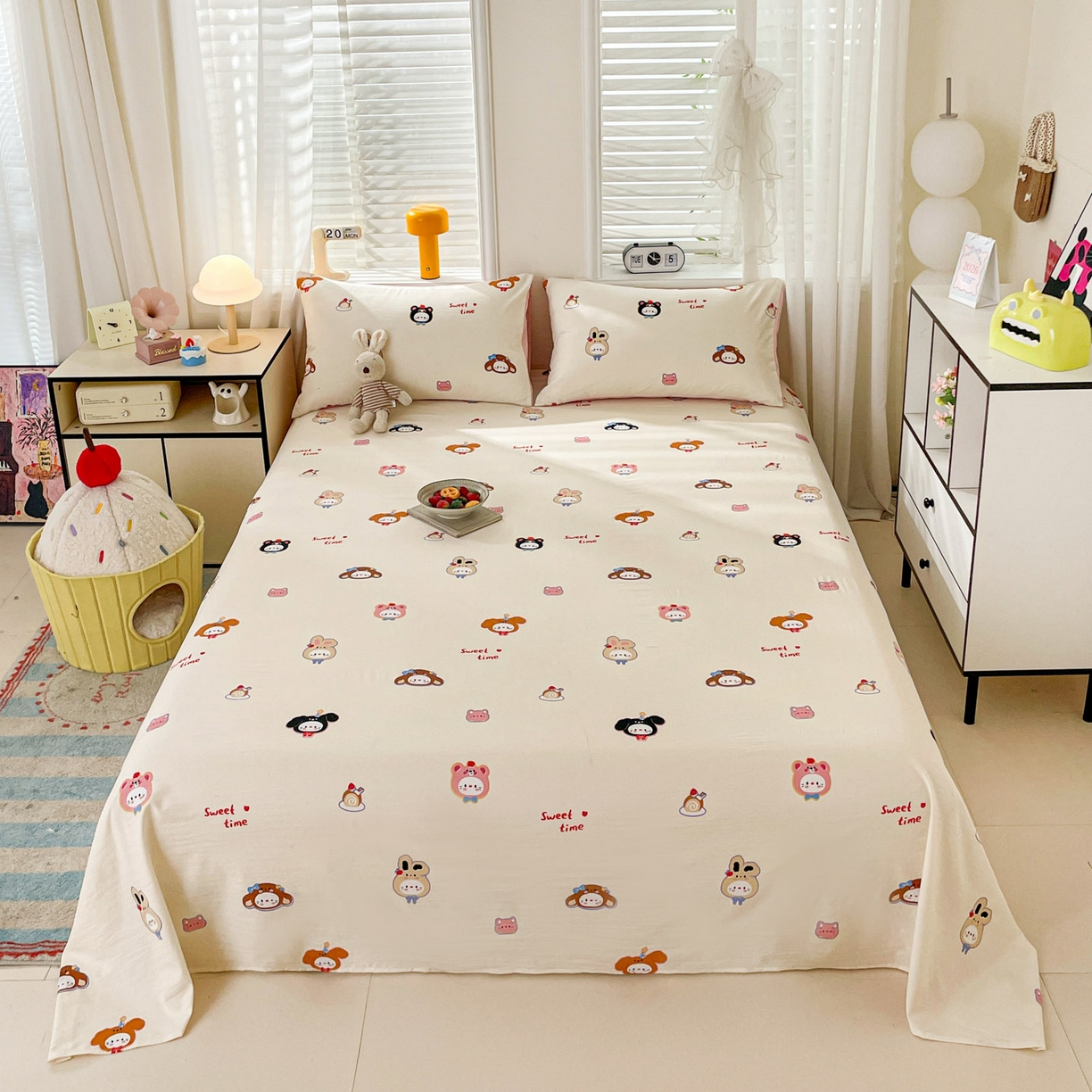 91家纺网 家纺一手货源 找家纺 （总）纽缦家纺 2026新款A类105g四件套古法水洗棉单床单床单单件