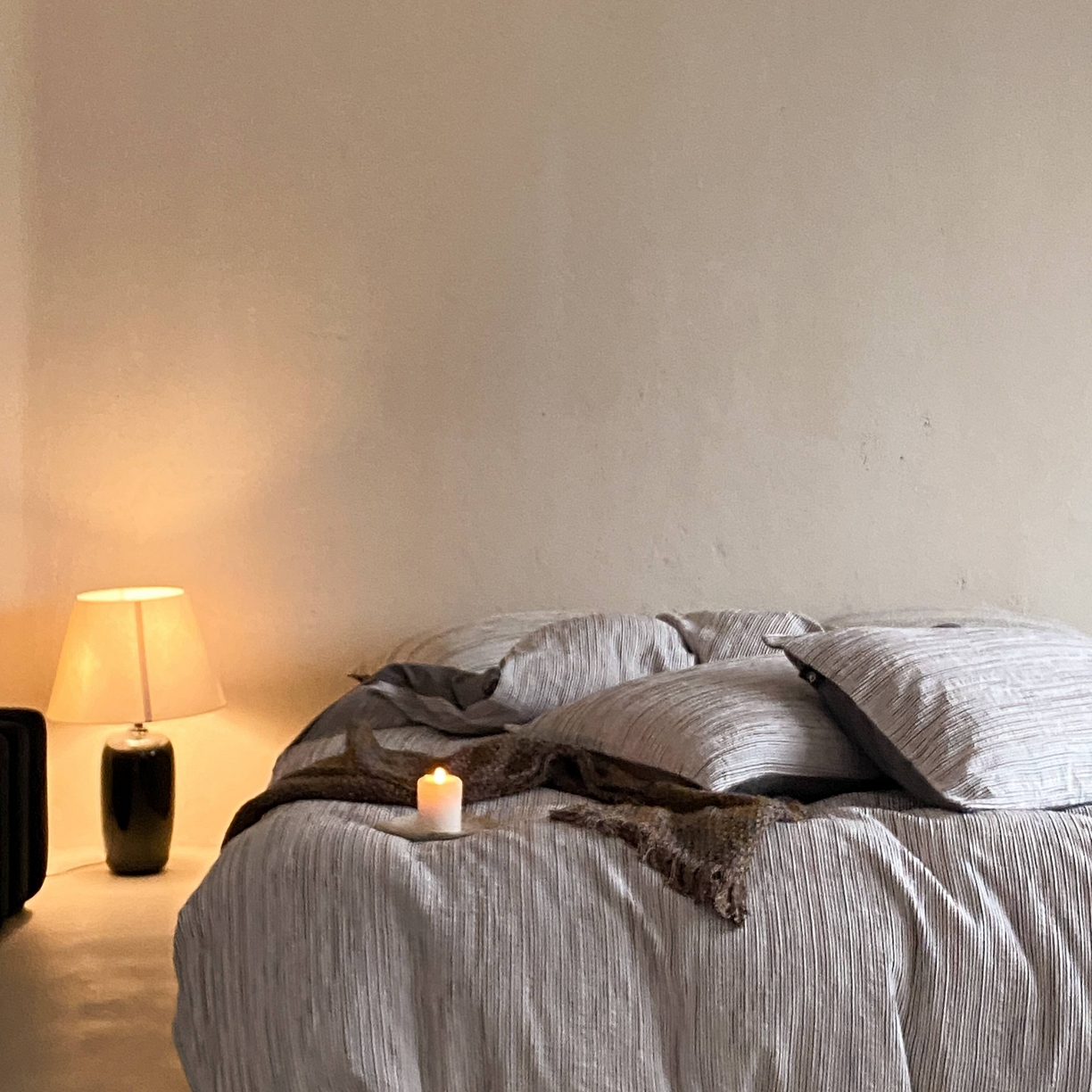 91家纺网 家纺一手货源 找家纺 旷野 2026新款棉麻侘寂风肌理感提花四件套-森川 森川-灰