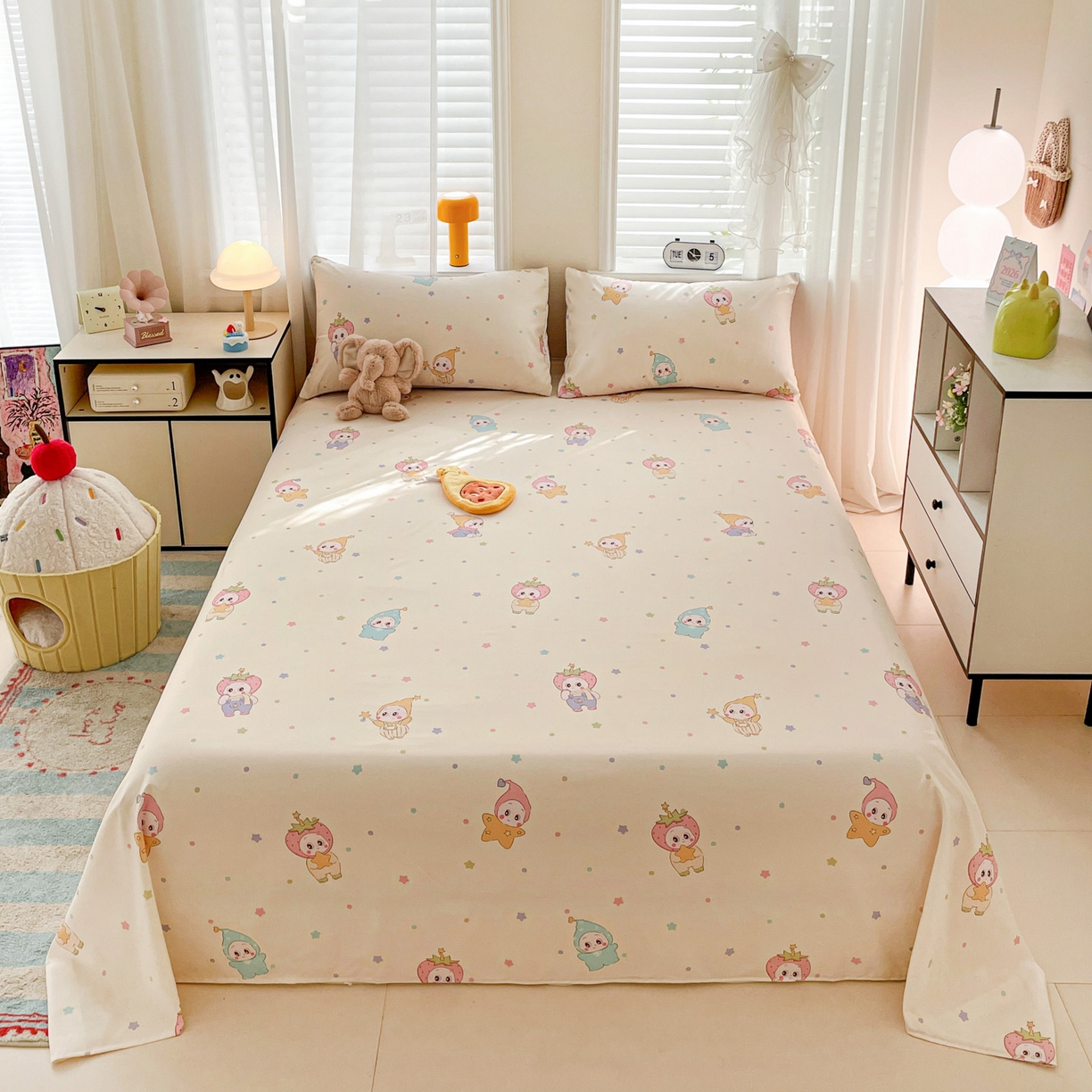 91家纺网 家纺一手货源 找家纺 （总）纽缦家纺 2026新款A类105g四件套古法水洗棉单床单床单单件