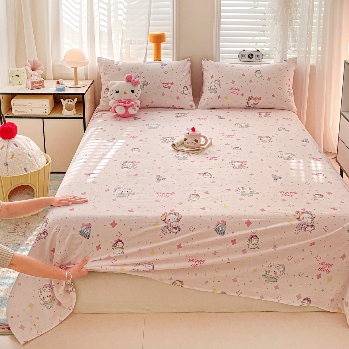 91家纺网 家纺一手货源 找家纺 纽缦家纺 2026新款A类105g四件套古法水洗棉单床单床单单件 安娜