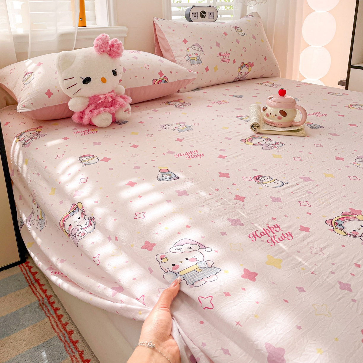 91家纺网 家纺一手货源 找家纺 纽缦家纺 2026新款A类105g四件套古法水洗棉单床单床单单件 安娜