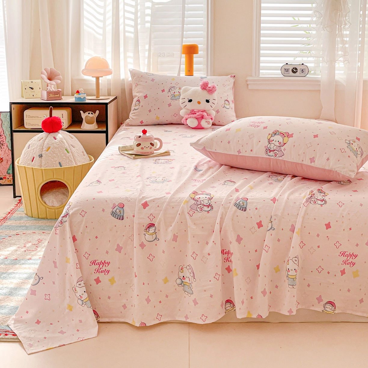 91家纺网 家纺一手货源 找家纺 纽缦家纺 2026新款A类105g四件套古法水洗棉单床单床单单件 安娜