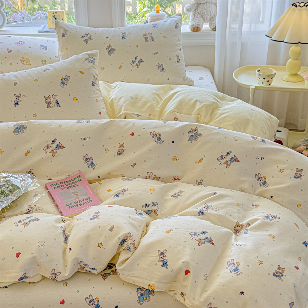 91家纺网 家纺一手货源 找家纺 女子家纺 2026新款全棉印花四件套系列 动物城