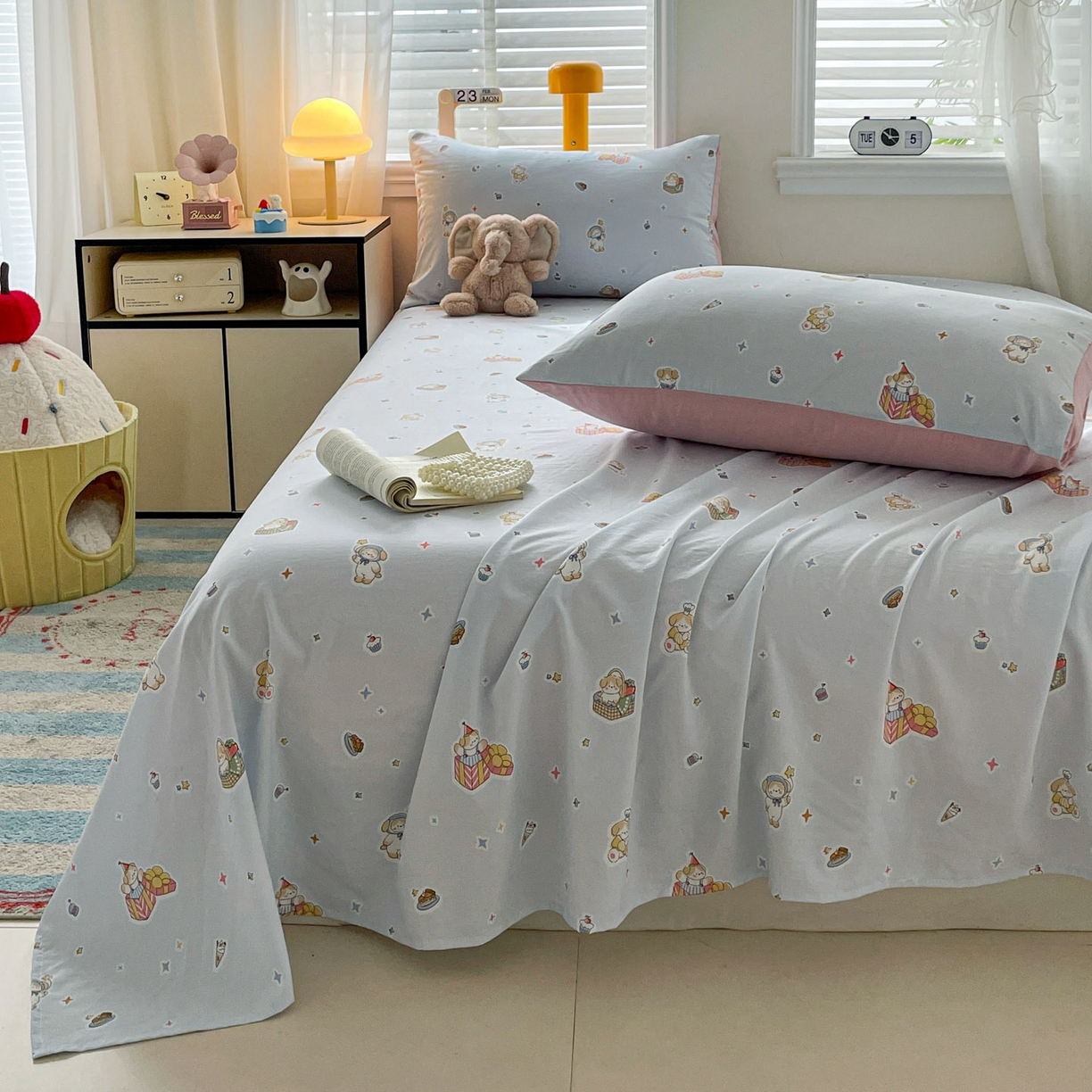 91家纺网 家纺一手货源 找家纺 纽缦家纺 2026新款A类105g四件套古法水洗棉单床单床单单件 安琪拉