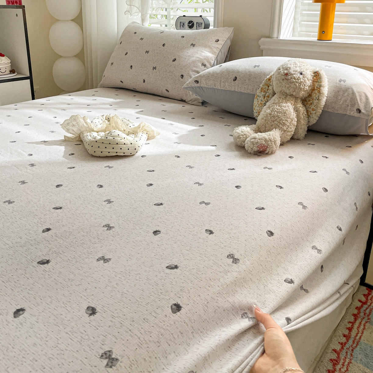 91家纺网 家纺一手货源 找家纺 纽缦家纺 2026新款A类105g四件套古法水洗棉单床单床单单件 初春灰