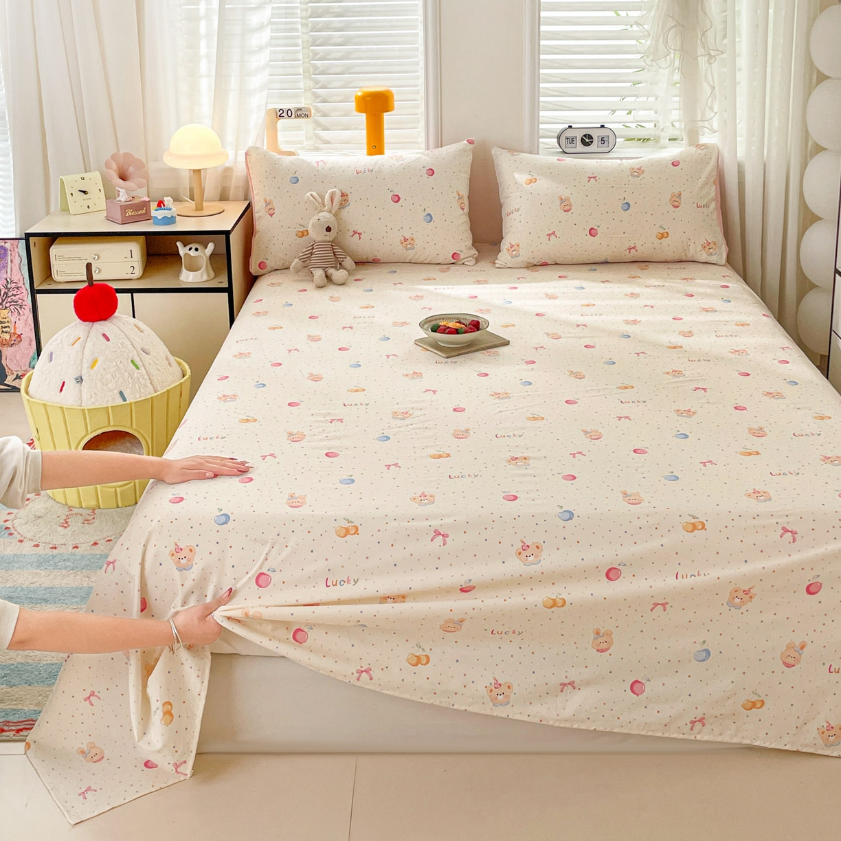 91家纺网 家纺一手货源 找家纺 纽缦家纺 2026新款A类105g四件套古法水洗棉单床单床单单件 乐淘