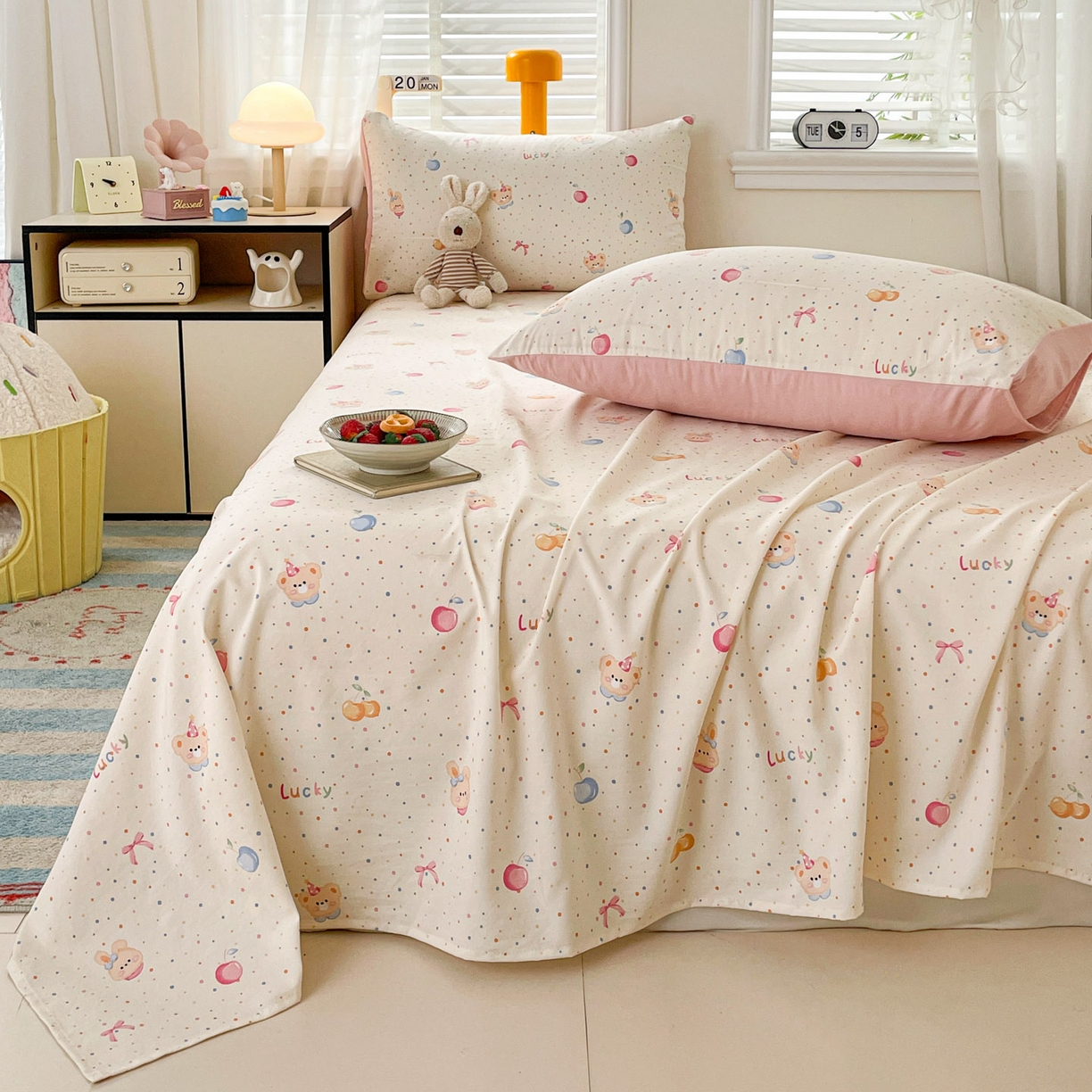 91家纺网 家纺一手货源 找家纺 纽缦家纺 2026新款A类105g四件套古法水洗棉单床单床单单件 乐淘