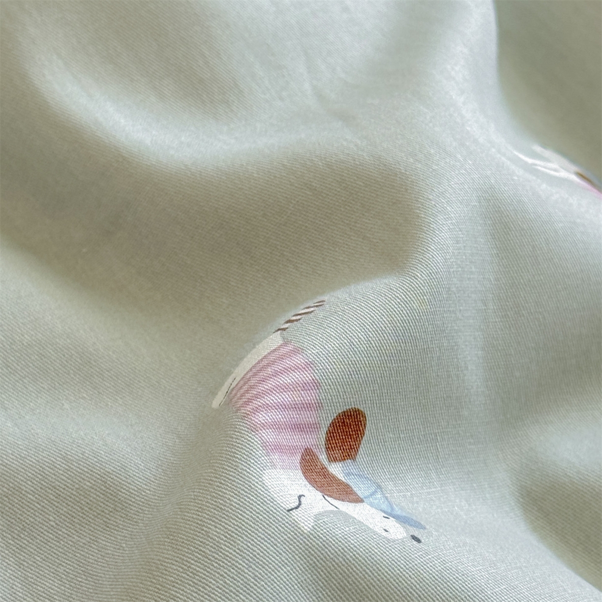 91家纺网 家纺一手货源 找家纺 女子家纺 2026新款全棉印花四件套系列 克里斯-绿