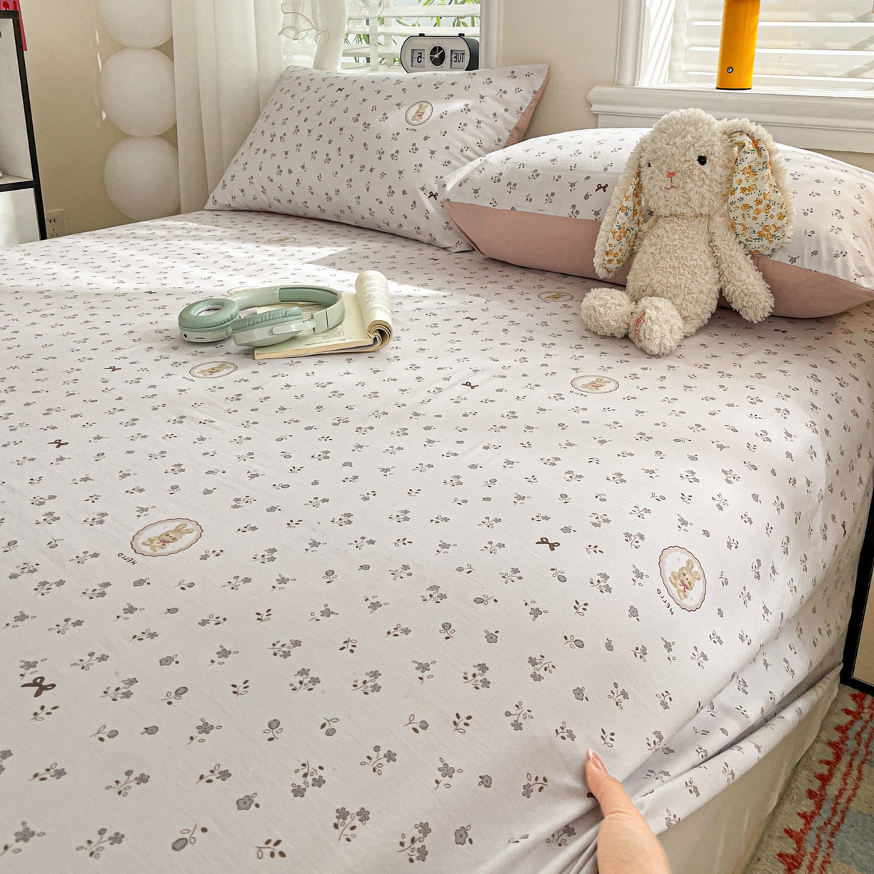 91家纺网 家纺一手货源 找家纺 纽缦家纺 2026新款A类105g四件套古法水洗棉单床单床单单件 恋空灰