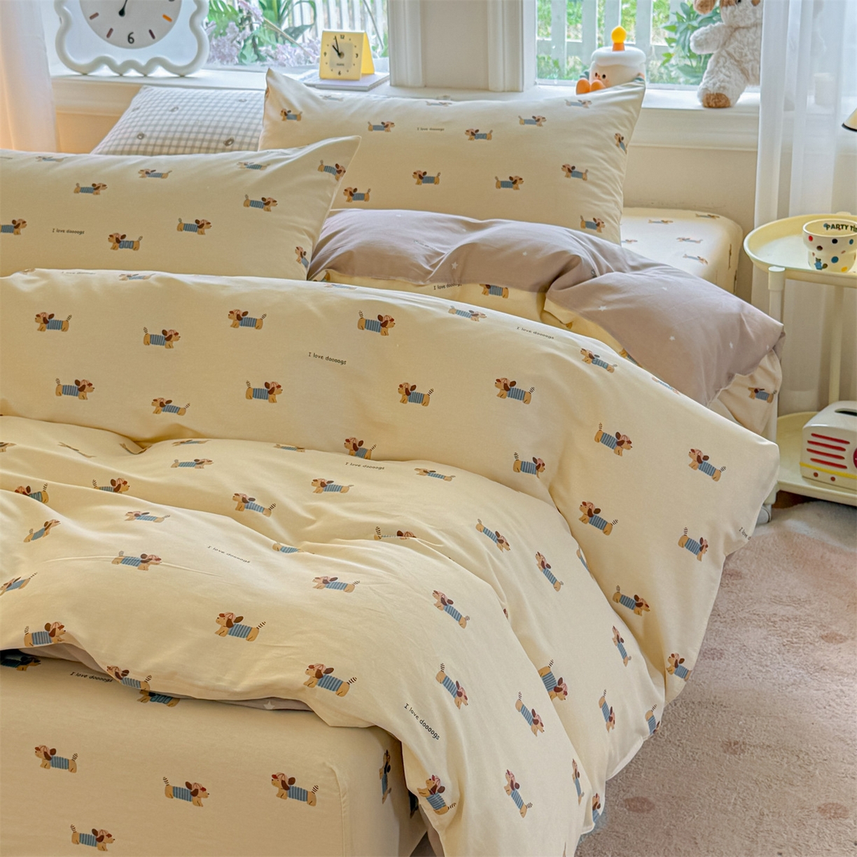 91家纺网 家纺一手货源 找家纺 女子家纺 2026新款全棉印花四件套系列 克里斯-米