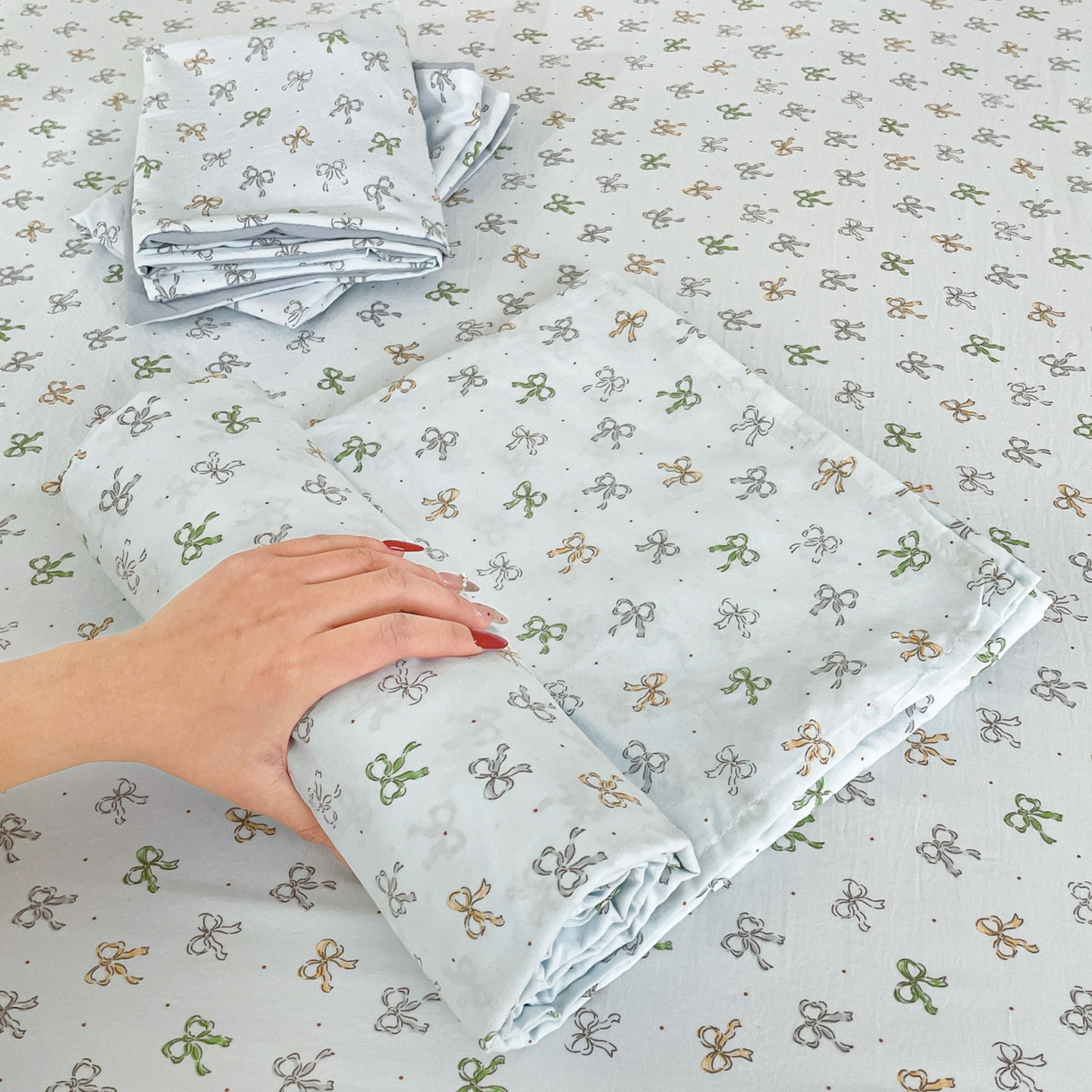 91家纺网 家纺一手货源 找家纺 纽缦家纺 2026新款A类105g四件套古法水洗棉单床单床单单件 铃兰兰