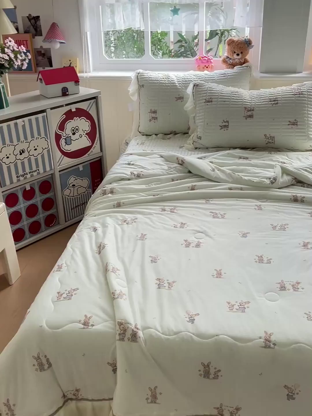 91家纺网 家纺一手货源 找家纺 富米莱单品馆 2026新款高奢维密花边冰肤格凉感夏凉被床盖夏被四件套 夏被床盖-青屿小兔