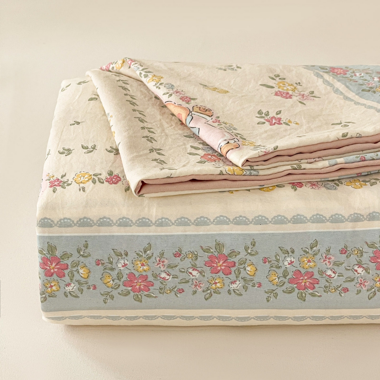 91家纺网 家纺一手货源 找家纺 纽缦家纺 2026新款A类105g四件套古法水洗棉单床单床单单件 幸运狗