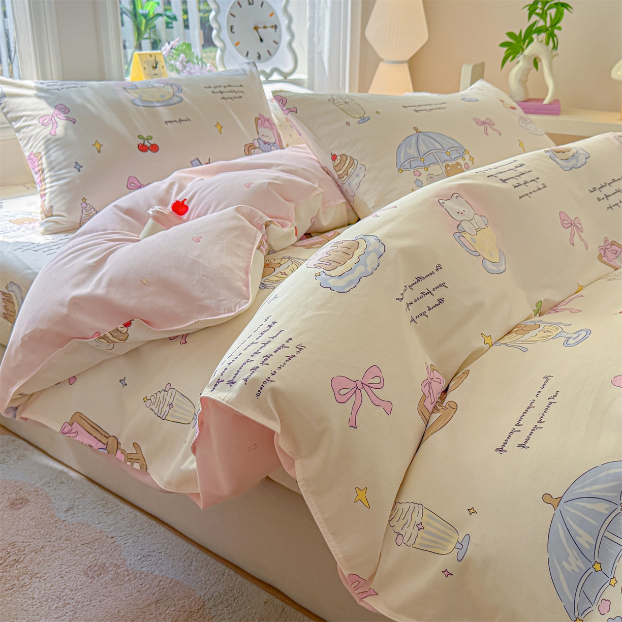 91家纺网 家纺一手货源 找家纺 女子家纺 2026新款全棉印花四件套系列 童年趣宝