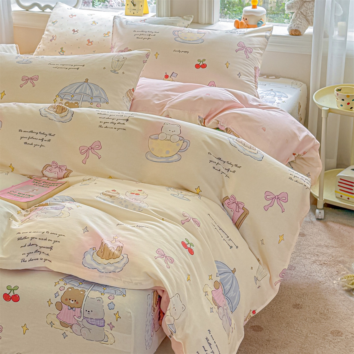 91家纺网 家纺一手货源 找家纺 女子家纺 2026新款全棉印花四件套系列 童年趣宝