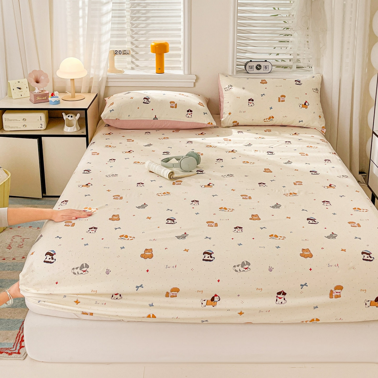 91家纺网 家纺一手货源 找家纺 （总）纽缦家纺 2026新款A类105g四件套古法水洗棉单床笠单品床笠床笠单件