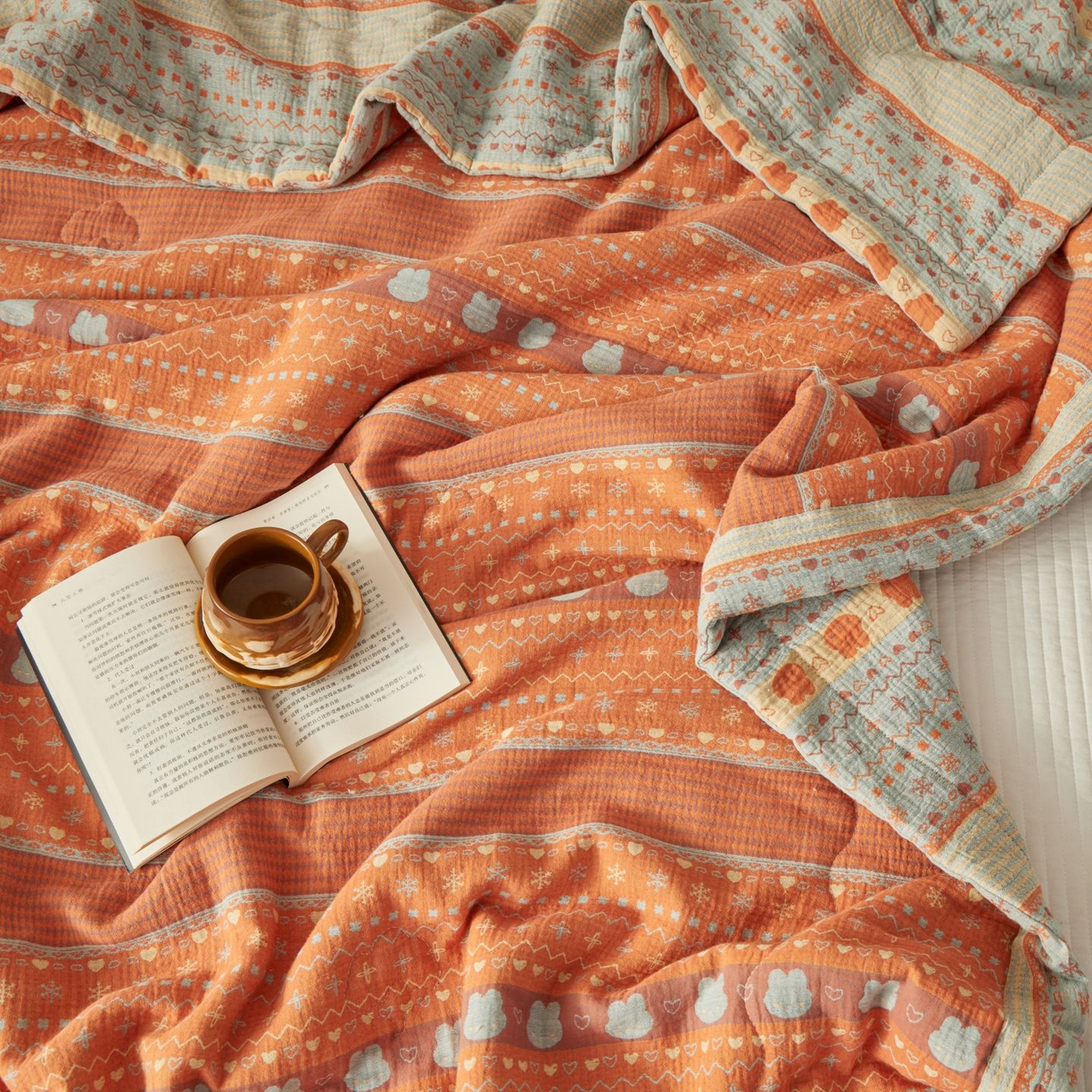 91家纺网 家纺一手货源 找家纺 （总）睡棉坊 2026新款全棉色织提花双层纱夏被全棉夏凉被里外全棉天然棉花被