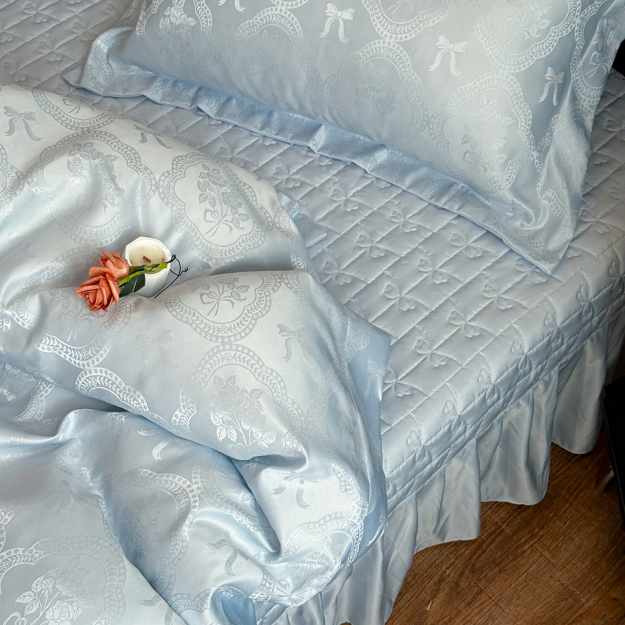 91家纺网 家纺一手货源 找家纺 （总）提花大世界 2026新款简奢被套款水洗真丝天丝提花丝滑床单床盖四件套