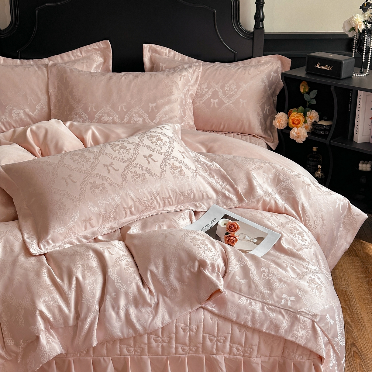 91家纺网 家纺一手货源 找家纺 （总）提花大世界 2026新款简奢被套款水洗真丝天丝提花丝滑床单床盖四件套