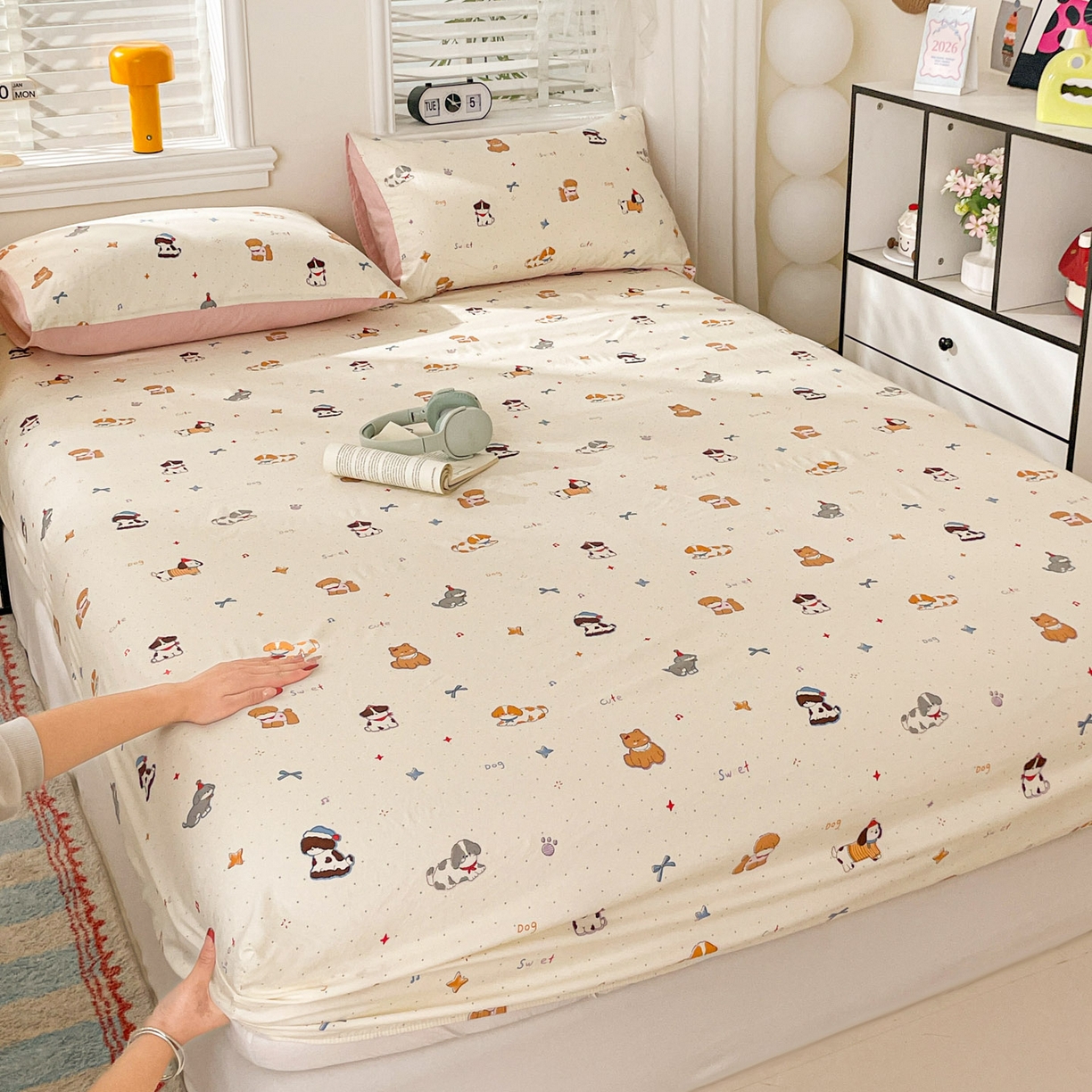 91家纺网 家纺一手货源 找家纺 （总）纽缦家纺 2026新款A类105g四件套古法水洗棉单床笠单品床笠床笠单件