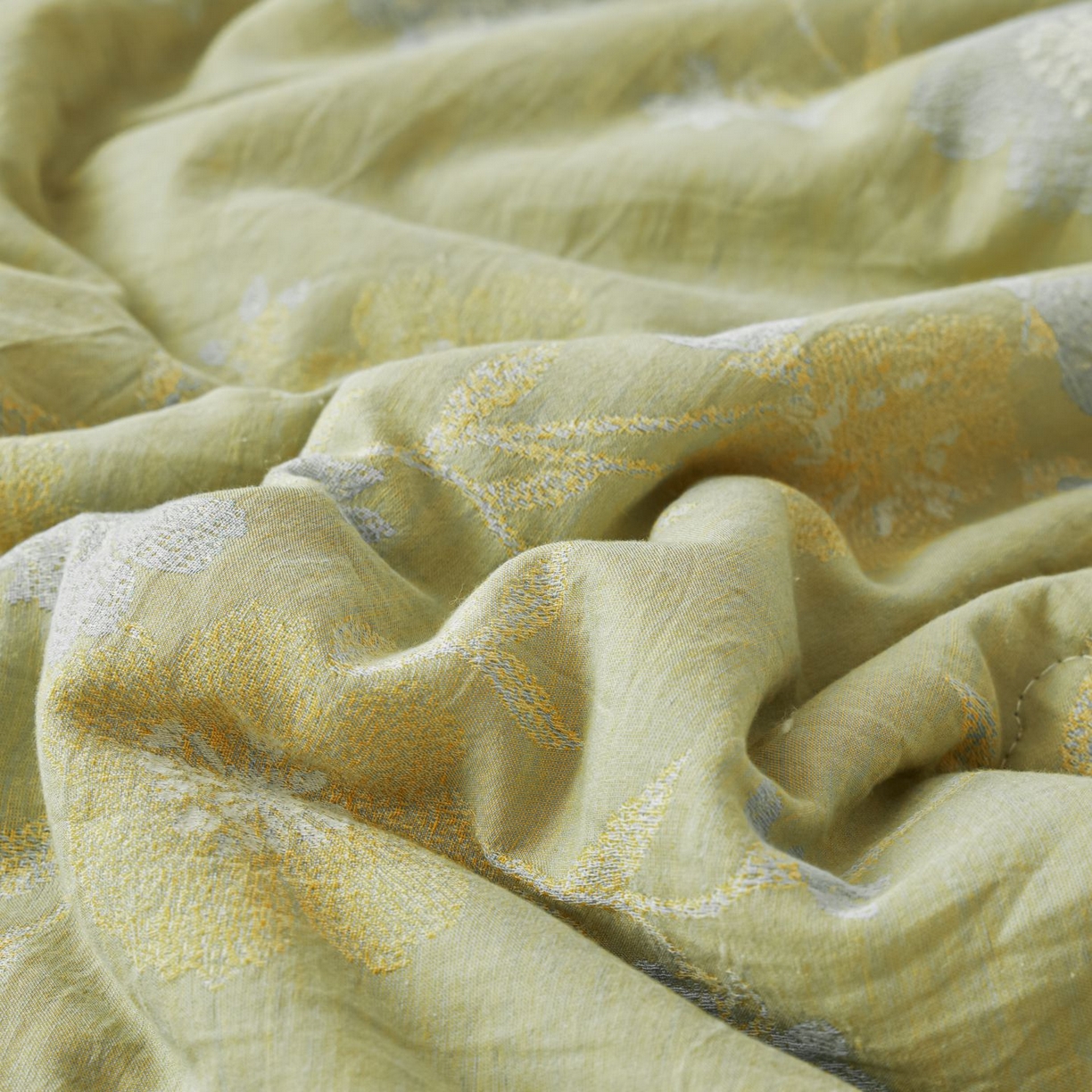 91家纺网 家纺一手货源 找家纺 睡棉坊 2026新款全棉色织提花双层纱夏被全棉夏凉被里外全棉天然棉花被 锦上添花-提夫尼蓝